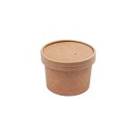 Vaso Kraft con Tapa 354ml 98x81x70mm Paquete 25