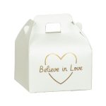 Caja de cartón blanca Believe 70x60x43mm