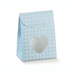 Caja de cartón azul con corazón 60x35x80mm