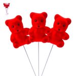Oso con brocheta de 7,2 cm. Pack de 3