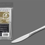 Cuchillo de Plata Plástico Reutilizable 20cm Sc.10