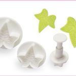 Cortador de hojas de parra pequeño con expulsor, juego de 3