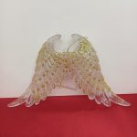 Asas de Anjo Cristal Douradas 17x10cm
