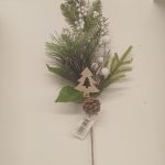 Rama de pino / Navidad blanca 50cm