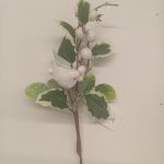 Rama con pájaro blanco brillante 20cm