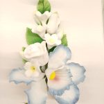 Orquídea rosa con rama de pastilla 20cm