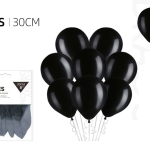 Globos Negros 30cm 8 Piezas.