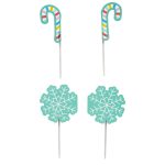 Adornos para cupcakes navideños 12 unidades