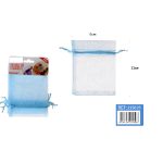 Bolsa de organza azul 9x11cm 5uds