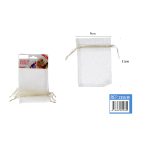 Bolsa de organza color crema 9x11cm 5uds