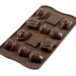 Molde de silicona con motivo de té, 12 cavidades