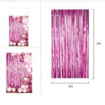 Cortina de fiesta rosa 100x200cm