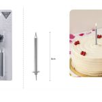 Vela de plata de 8 cm, 12 unidades