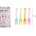 Tenedor de PP colorido de 14 cm, 10 unidades