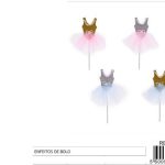 Adorno para vestido de bailarina, 15 x 7 cm, 2 piezas.