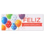 Placa de 10 x 4 para el anfitrión con mensaje de feliz cumpleaños y felicitaciones