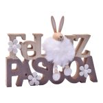 Feliz Páscoa Madeira 24x8x18cm