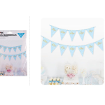 Banderas azules de feliz cumpleaños, 10 unidades, 3 metros