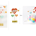 Adorno de amor feliz, 4 piezas, 20 cm