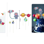 Adorno espacial 6 piezas 17,5 cm