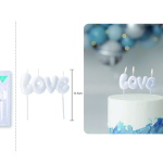 Vela blanca LOVE 11,7cm