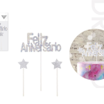 Adorno de Feliz Cumpleaños 17,5 cm 3 piezas