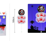 Kit de globos de Halloween con soporte 7 piezas.
