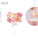 Adorno para tarta "Te amo" de 20 cm