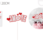 Adorno para tarta "Te amo" de 20 cm