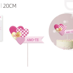 Adorno para tarta "Te amo" de 20 cm
