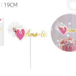 Adorno para tarta "Te amo" de 19 cm