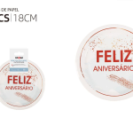 Plato Tarjeta Feliz Cumpleaños 16cm 6 Piezas