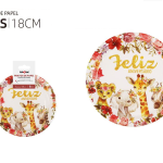 Plato Tarjeta Feliz Cumpleaños 16cm 6 Piezas