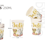 Vasos de papel de feliz cumpleaños (6 unidades)