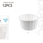 Molde para cupcakes blanco 5x4cm 12 uds