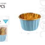 Molde para cupcakes azul 5x4cm 12 piezas