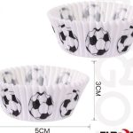 Molde de papel para fútbol (5 x 3 cm), paquete de 100