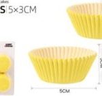 Molde de papel para cupcakes amarillo (11 x 3 x 5 cm)