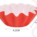 Formulario de papel con volantes rojos 4,2 x 3,2 cm E