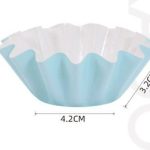 Papel con volantes azules (4,2 x 3,2 cm), paquete de 1