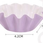 Papel fritado color lila, 4,2 x 3,2 cm, paquete de 1