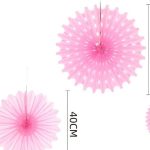 Roseta de papel ROSA 30cm/40cm/50cm 3 piezas