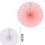 Roseta de papel rosa 30cm/40cm/50cm 3 piezas