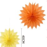 Roseta de papel 3 colores 25cm / 25cm / 35cm 3