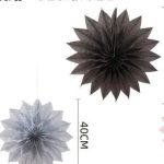 Roseta de papel 3 colores 25cm / 25cm / 35cm 3