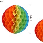 Guirnalda de papel en forma de panal, 20 cm/30 cm, 2 unidades.