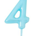 Vela de cumpleaños azul claro n.º 4 5 cm