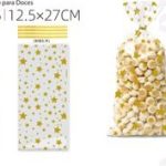 Bolsa de PP con lazos y estrellas doradas para dulces 1