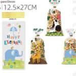 Bolsa de PP con lazos y motivos de jungla para Doc