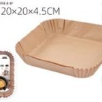 Bandeja de papel para freidora de aire 20x20x4.5c